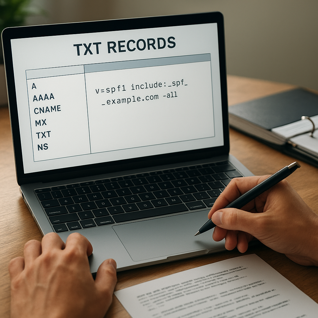 Co to są rekordy TXT w DNS